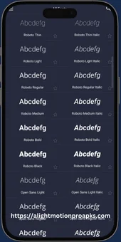 Alight Motion Mod APK 16 Alight Motion Pro Fonts